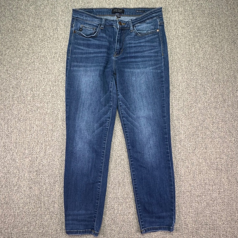 Judy Blue JB82102DK Relaxed Fit Dark‎ Wash Stretch Denim Jeans Size 13/31